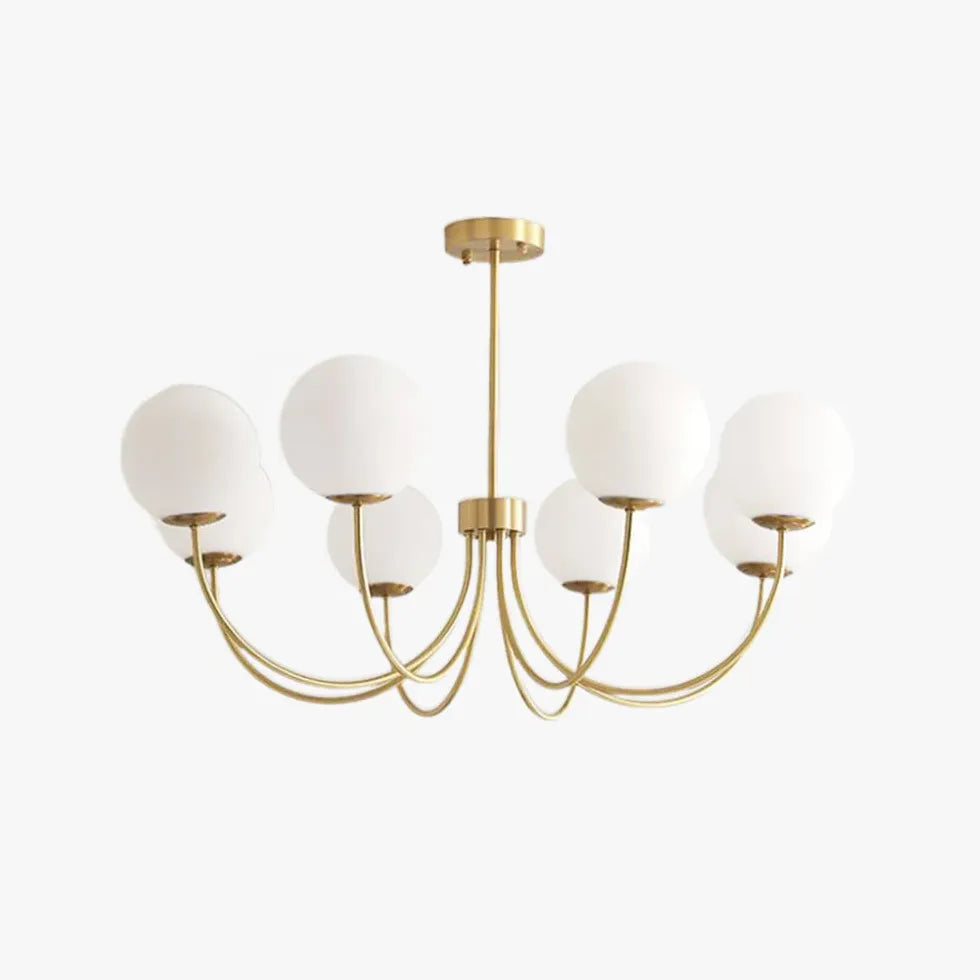 Lampadario moderno sferico elegante dorato - clowasit.com