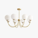 Lampadario moderno sferico elegante dorato - clowasit.com