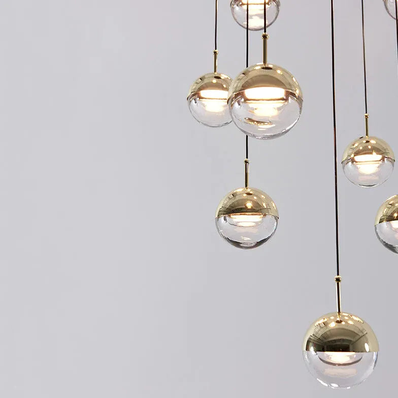 Lampadario sospensione moderno led vetro e metallo - clowasit.com