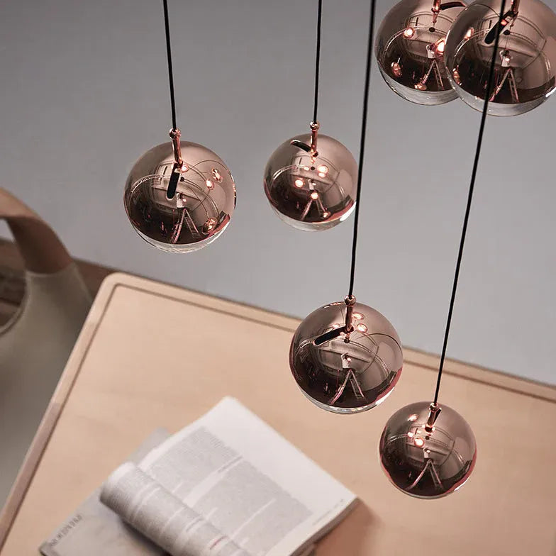 Lampadario sospensione moderno led vetro e metallo - clowasit.com