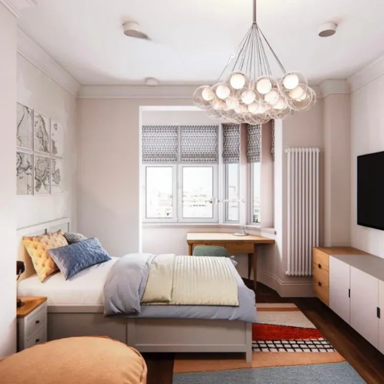 Lampadario Bollicine Design Elegante in Vetro Trasparente - clowasit.com