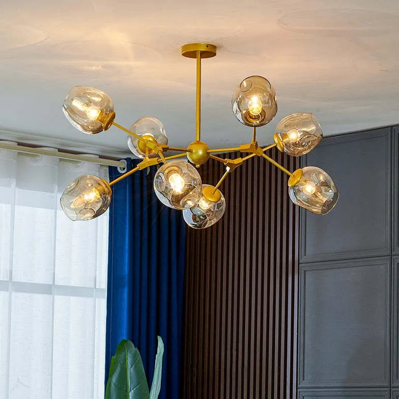 Lampadario Bracci Moderno Design Elegante in Vetro - clowasit.com