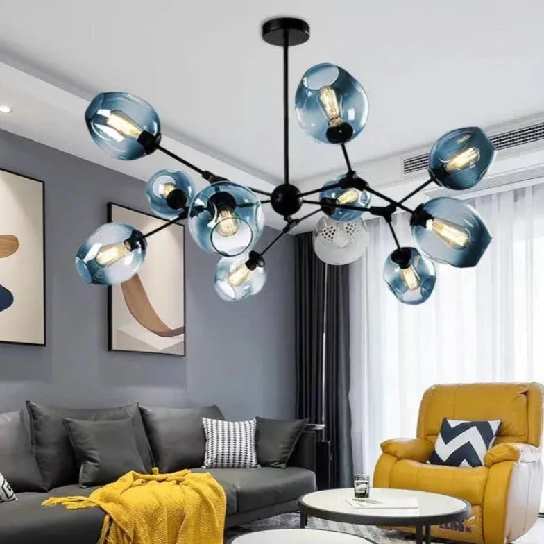 Lampadario Bracci Moderno Design Elegante in Vetro - clowasit.com
