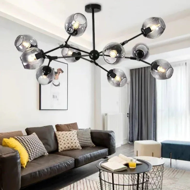Lampadario Bracci Moderno Design Elegante in Vetro - clowasit.com