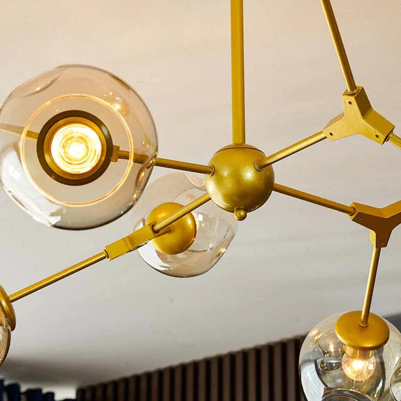 Lampadario Bracci Moderno Design Elegante in Vetro - clowasit.com