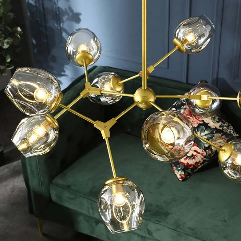 Lampadario Bracci Moderno Design Elegante in Vetro - clowasit.com
