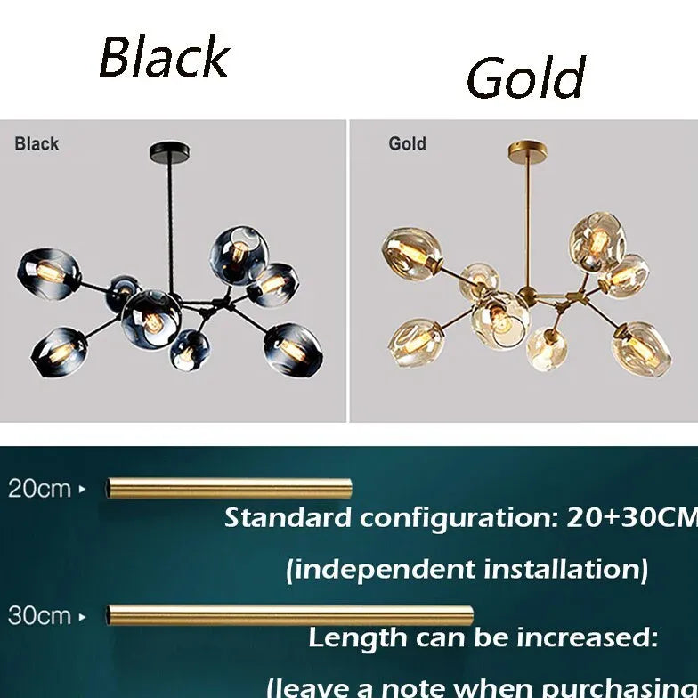 Lampadario Bracci Moderno Design Elegante in Vetro - clowasit.com