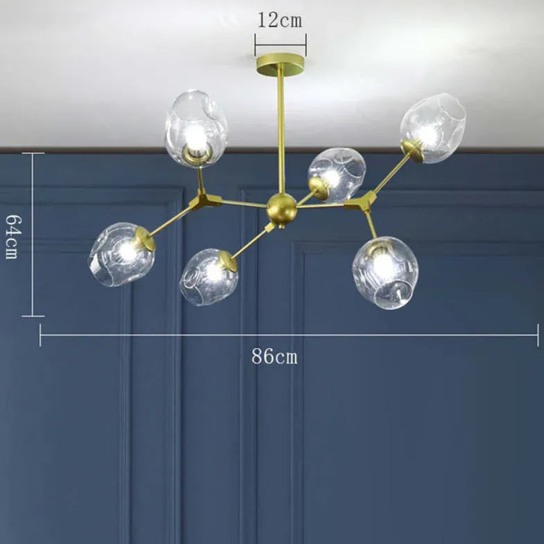 Lampadario Bracci Moderno Design Elegante in Vetro - clowasit.com