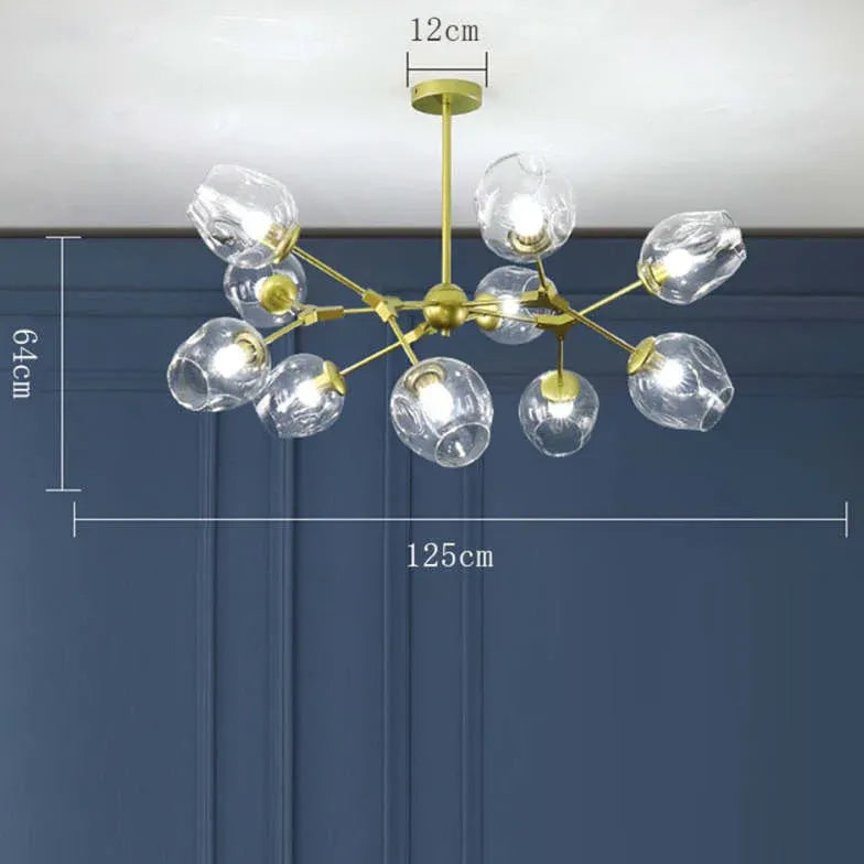 Lampadario Bracci Moderno Design Elegante in Vetro - clowasit.com