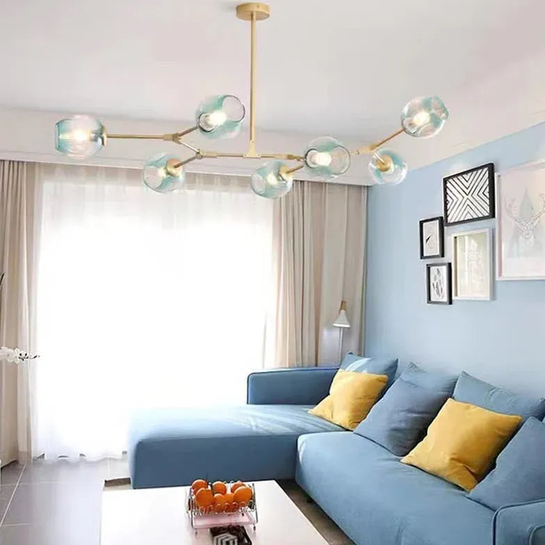 Lampadario Bracci Moderno Design Elegante in Vetro - clowasit.com