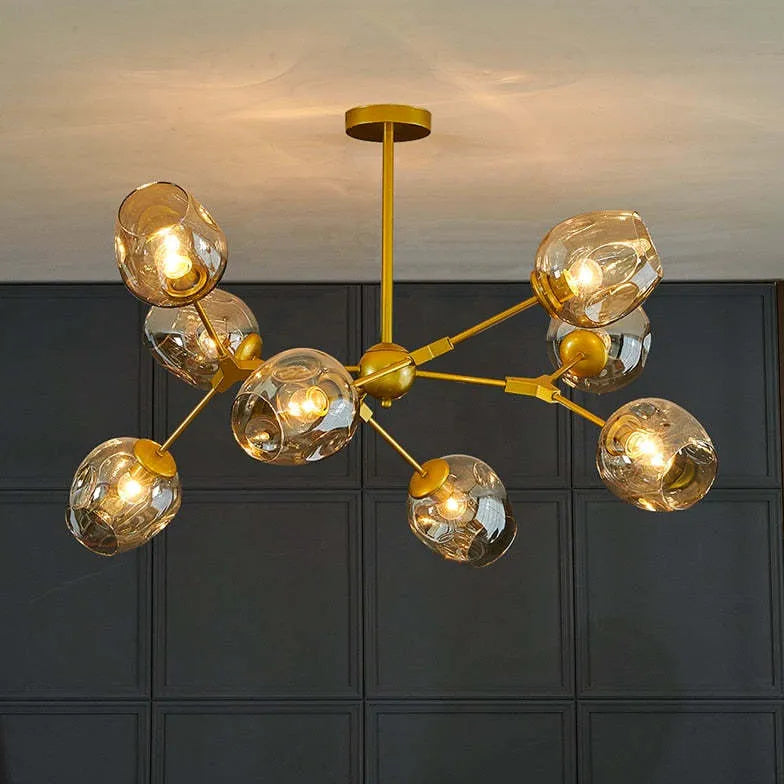 Lampadario Bracci Moderno Design Elegante in Vetro - clowasit.com