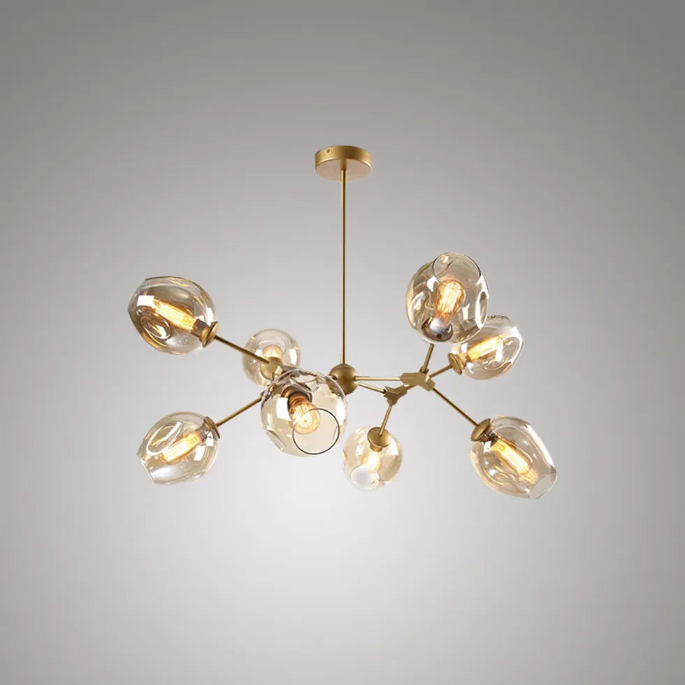 Lampadario Bracci Moderno Design Elegante in Vetro - clowasit.com