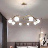 Lampadari Moderni Cerchi Elegante in Vetro Ondulato - clowasit.com