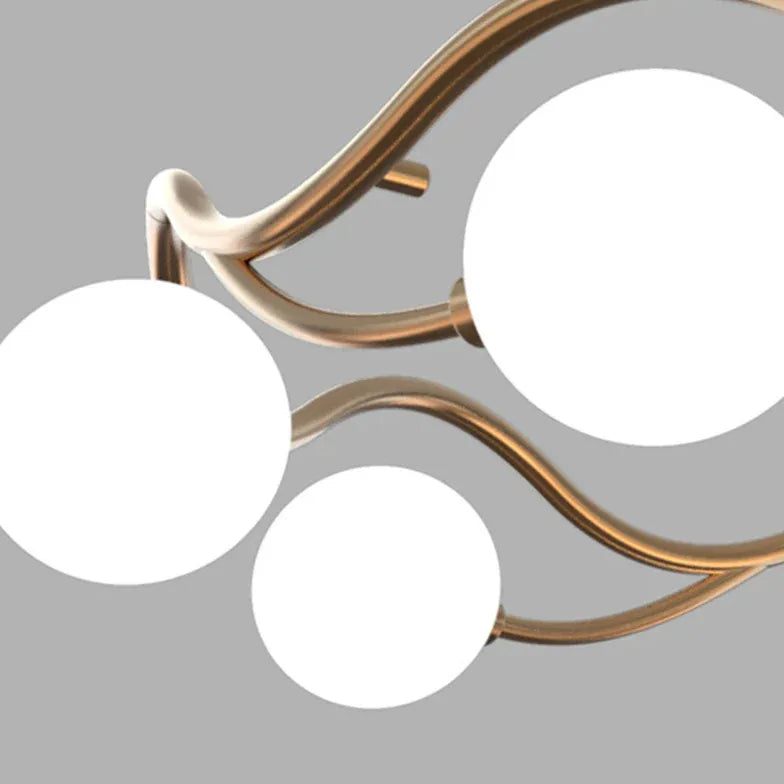 Lampadari Moderni Cerchi Elegante in Vetro Ondulato - clowasit.com