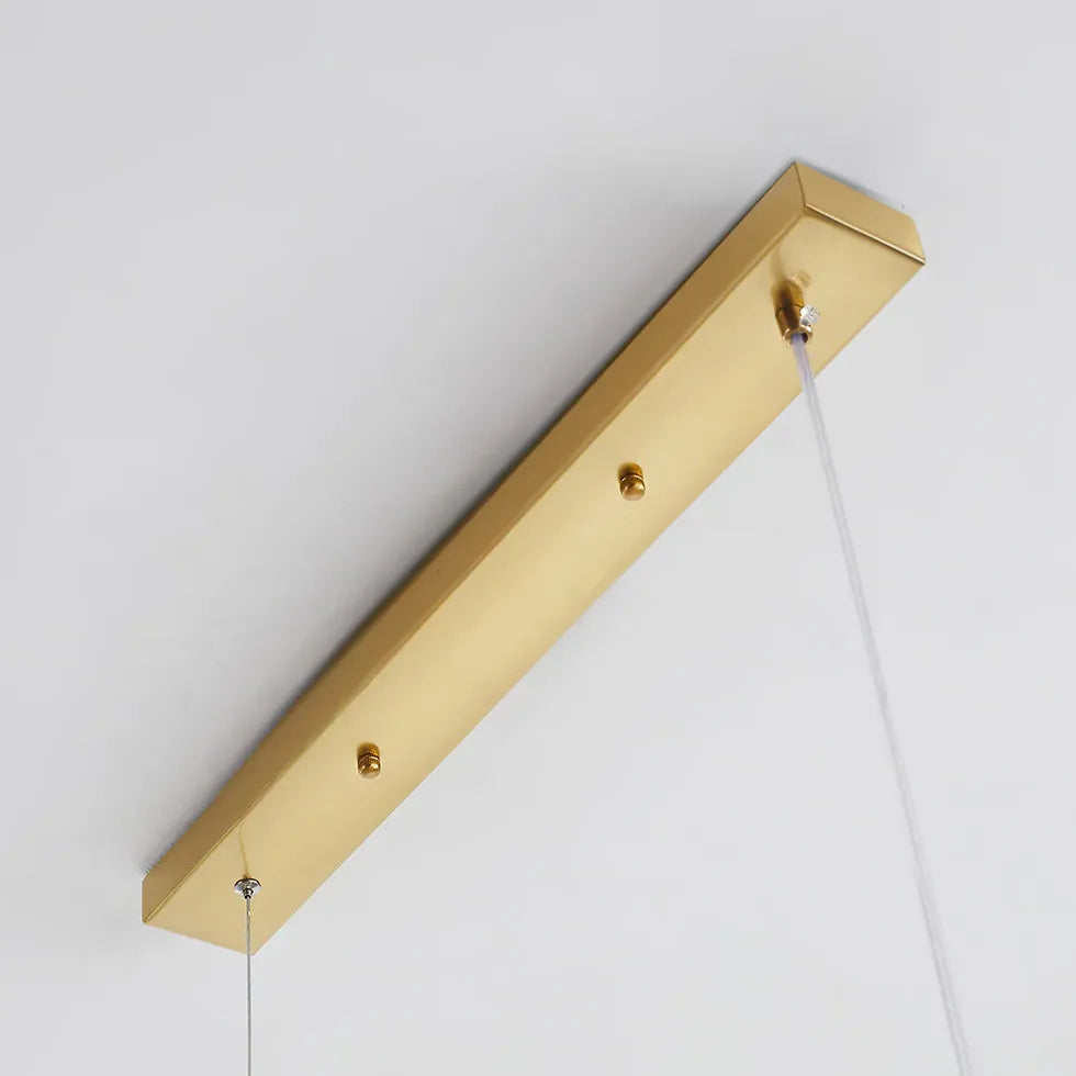 Lampadario moderno lungo con vetro trasparente elegante - clowasit.com
