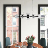 Lampadario moderno lungo con vetro trasparente elegante - clowasit.com