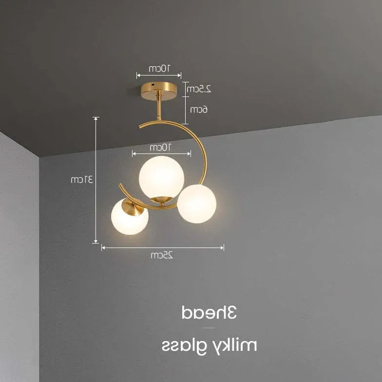 Lampadario Sfere Bianche Design Elegante e Moderno - clowasit.com