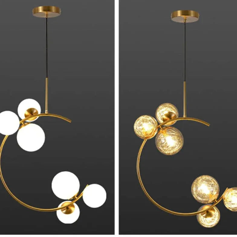 Lampadario Sfere Bianche Design Elegante e Moderno - clowasit.com