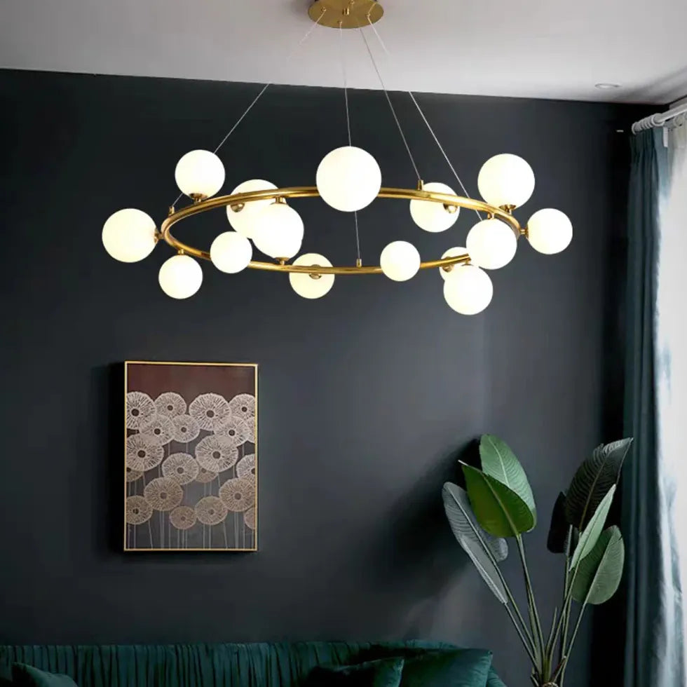 Lampadario Cupola Design Elegante in Vetro Moderno - clowasit.com