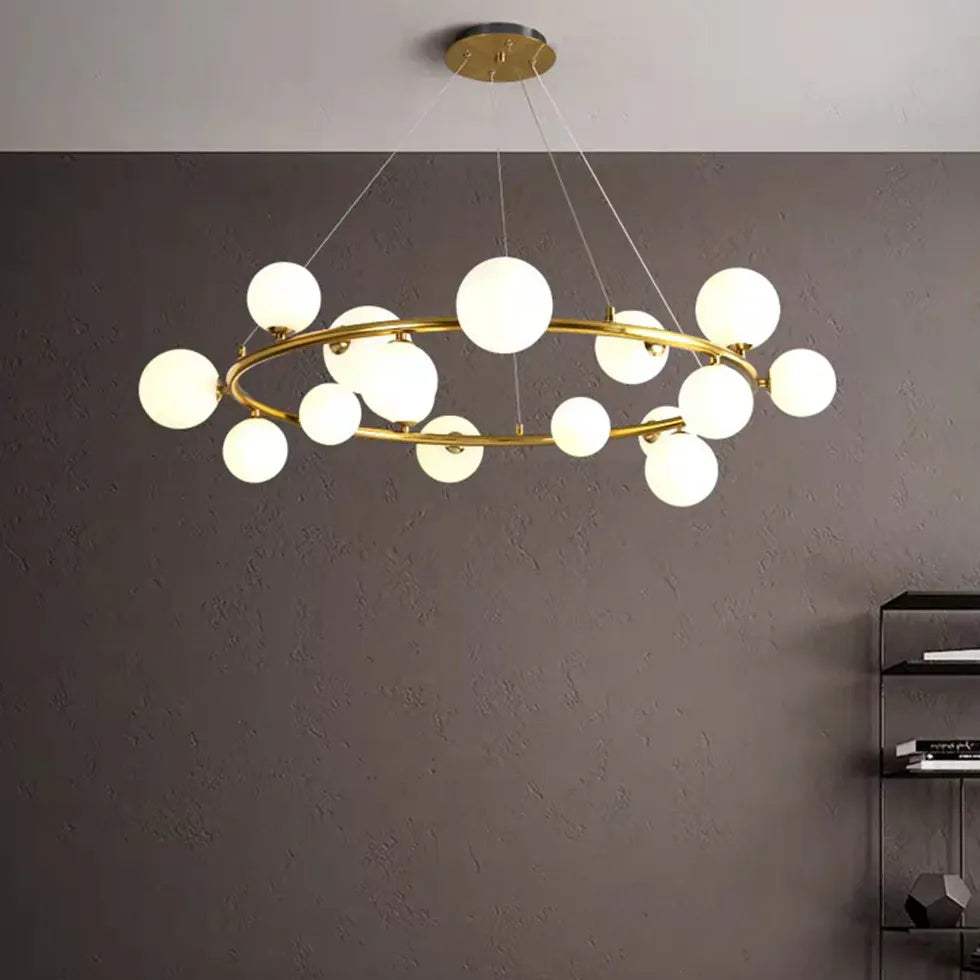 Lampadario Cupola Design Elegante in Vetro Moderno - clowasit.com