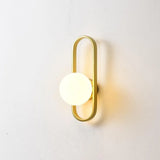 applique moderna parete telaio metallico vetro sferico - clowasit.com