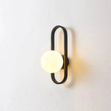 applique moderna parete telaio metallico vetro sferico - clowasit.com