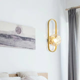 applique moderna parete telaio metallico vetro sferico - clowasit.com