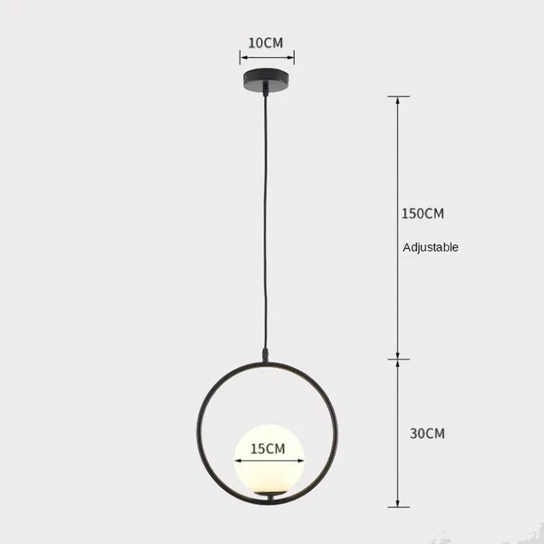 Shein Lampadari con Sfera di Vetro Ellittica - clowasit.com