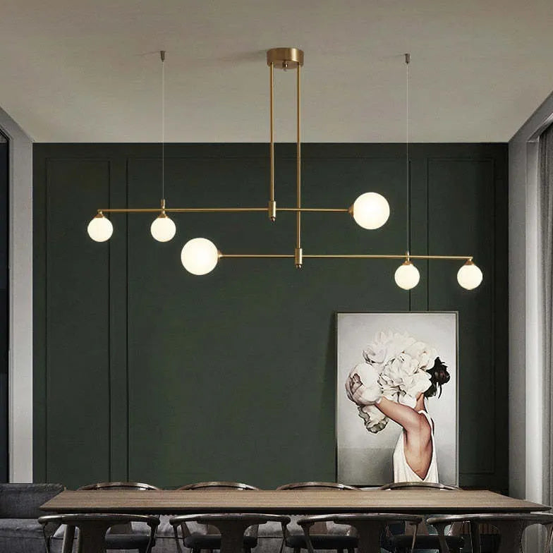 Lampadari Chandelier Moderni Eleganza Dorata Lineare - clowasit.com