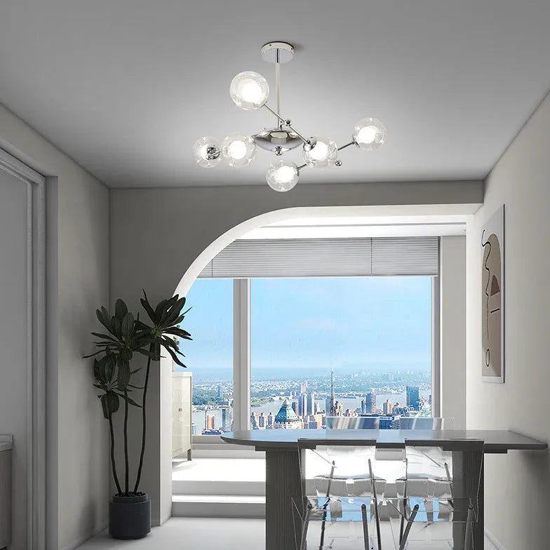 Lampadario sfere creativo in vetro ramificato - clowasit.com