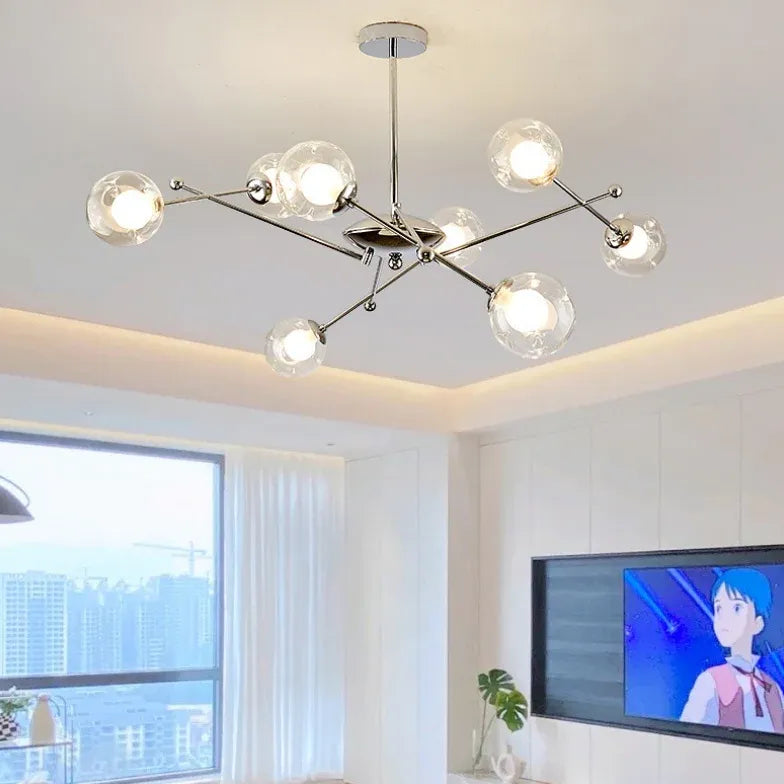 Lampadario sfere creativo in vetro ramificato - clowasit.com