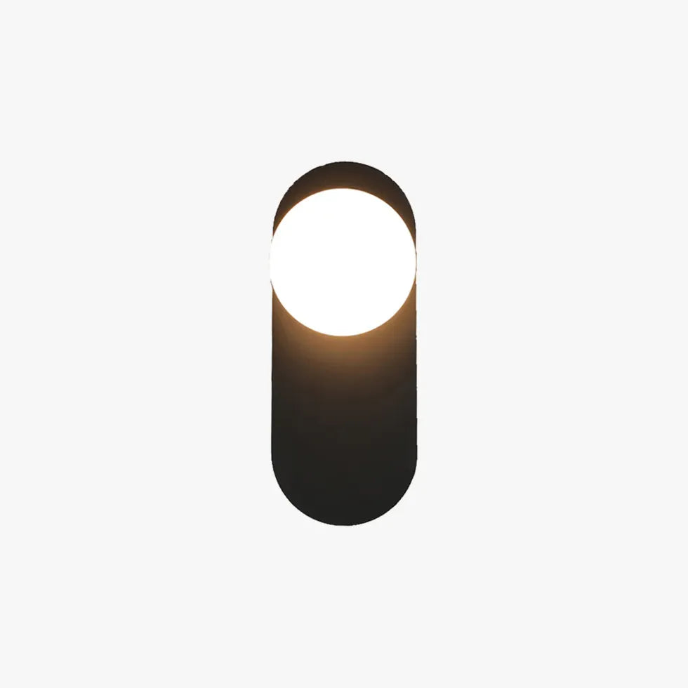 Applique Semplice Lampada LED Nera Moderna - clowasit.com