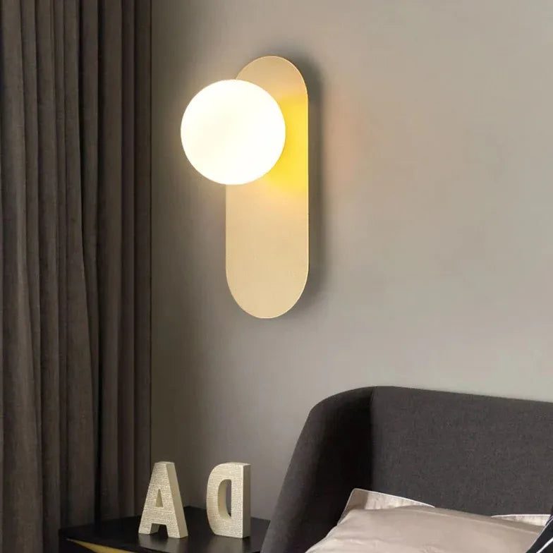 Applique Semplice Lampada LED Nera Moderna - clowasit.com