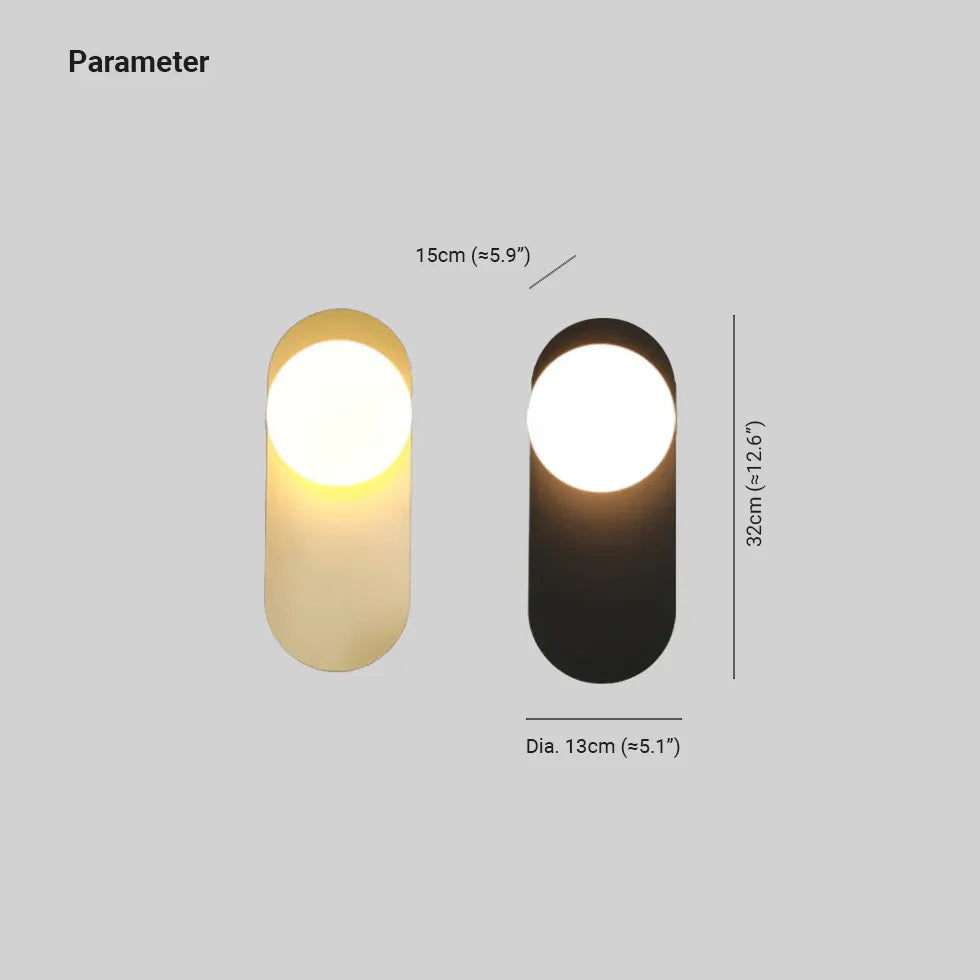 Applique Semplice Lampada LED Nera Moderna - clowasit.com