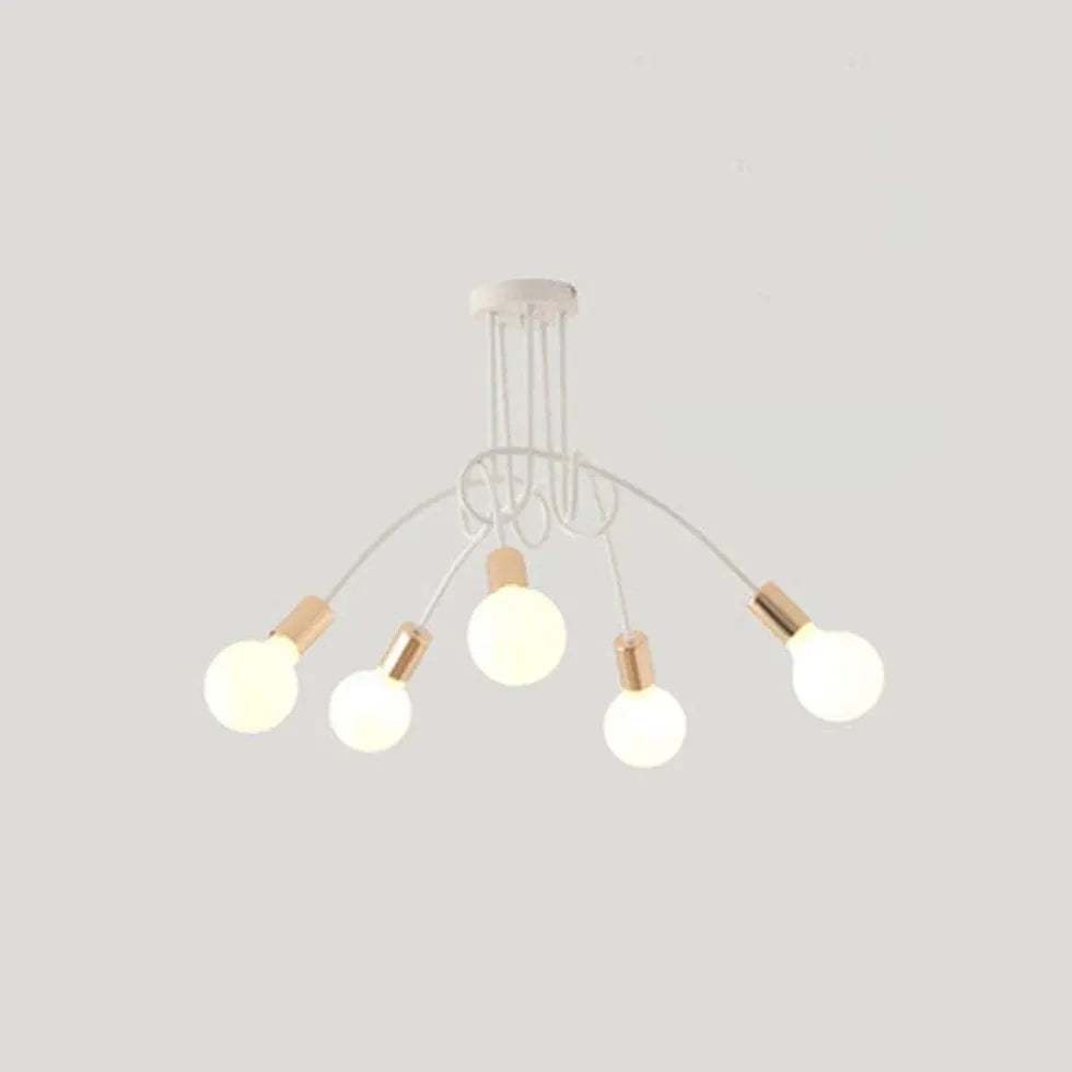Lampadine Lampadario Elegante Design Bianco Avvolgente - clowasit.com