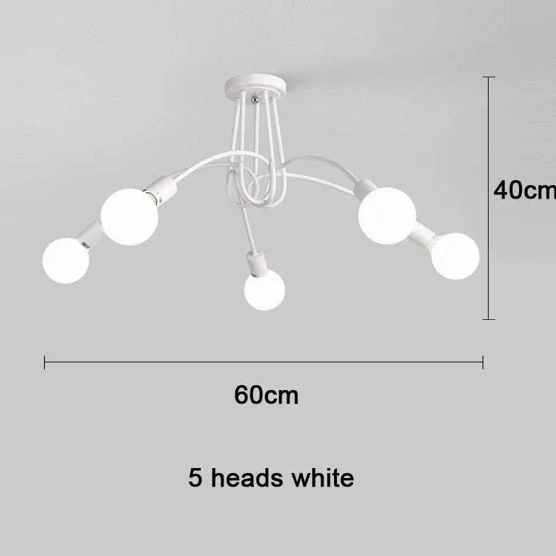 Lampadine Lampadario Elegante Design Bianco Avvolgente - clowasit.com