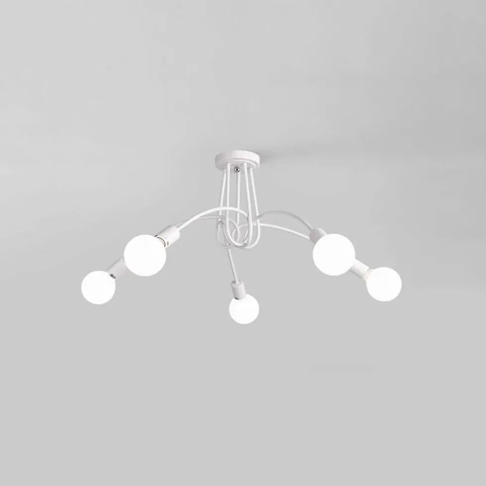 Lampadine Lampadario Elegante Design Bianco Avvolgente - clowasit.com