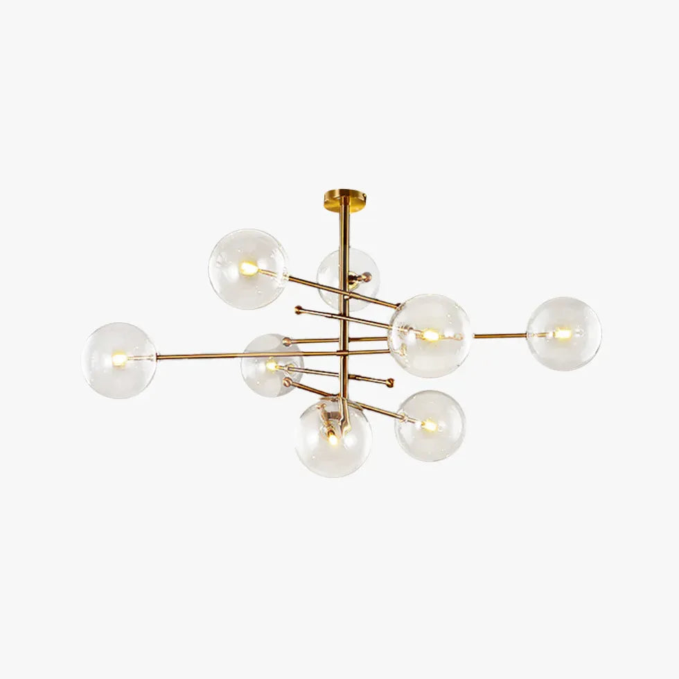 Lampadario sfere vetro moderno multi braccia - clowasit.com