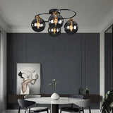 Plafoniera vetro sfera circolare stile nordico - clowasit.com