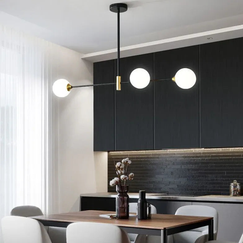 Lampadario sospensione 3 luci moderno sfere di vetro - clowasit.com