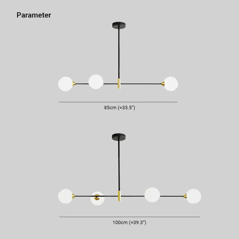 Lampadario sospensione 3 luci moderno sfere di vetro - clowasit.com