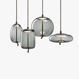 Lampadario a corda vetro trasparente elegante - clowasit.com