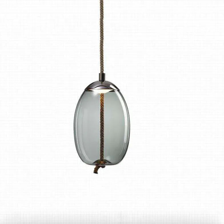 Lampadario a corda vetro trasparente elegante - clowasit.com