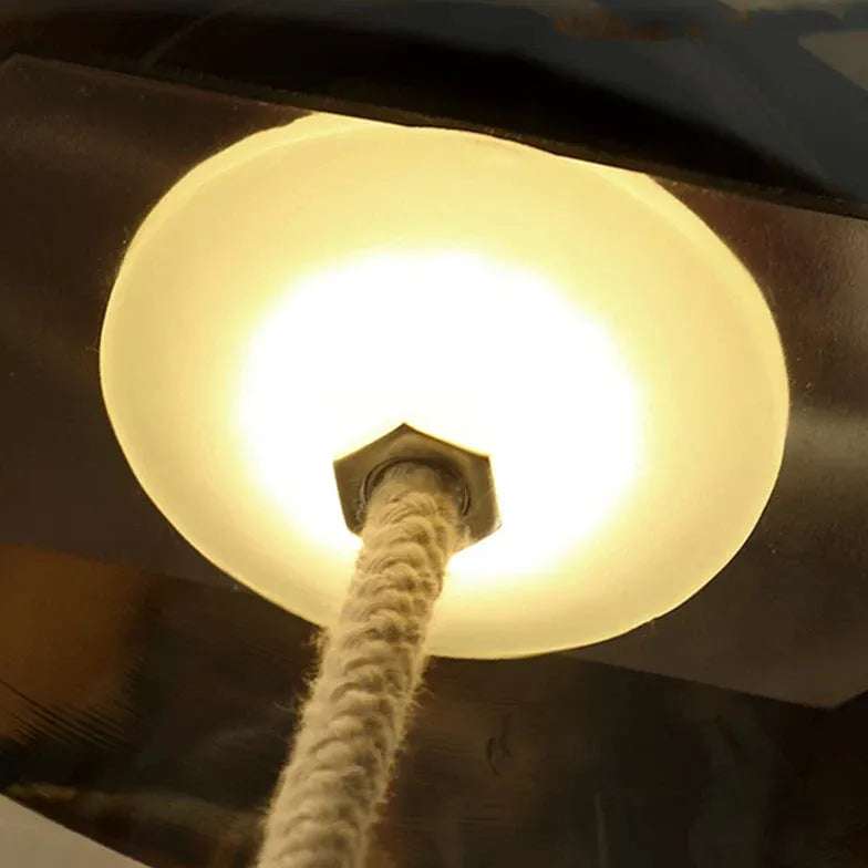 Lampadario a corda vetro trasparente elegante - clowasit.com