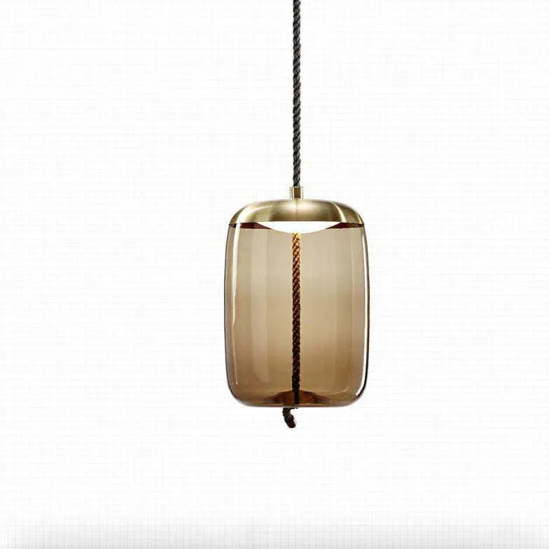 Lampadario a corda vetro trasparente elegante - clowasit.com