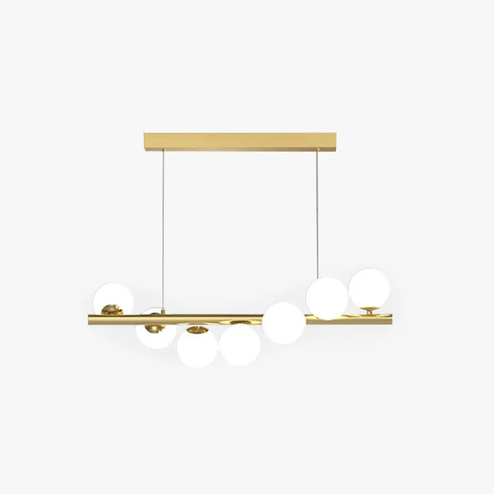 Lampadario a sospensione lineare sfere di vetro - clowasit.com