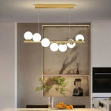 Lampadario a sospensione lineare sfere di vetro - clowasit.com