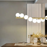Lampadario a sospensione lineare sfere di vetro - clowasit.com