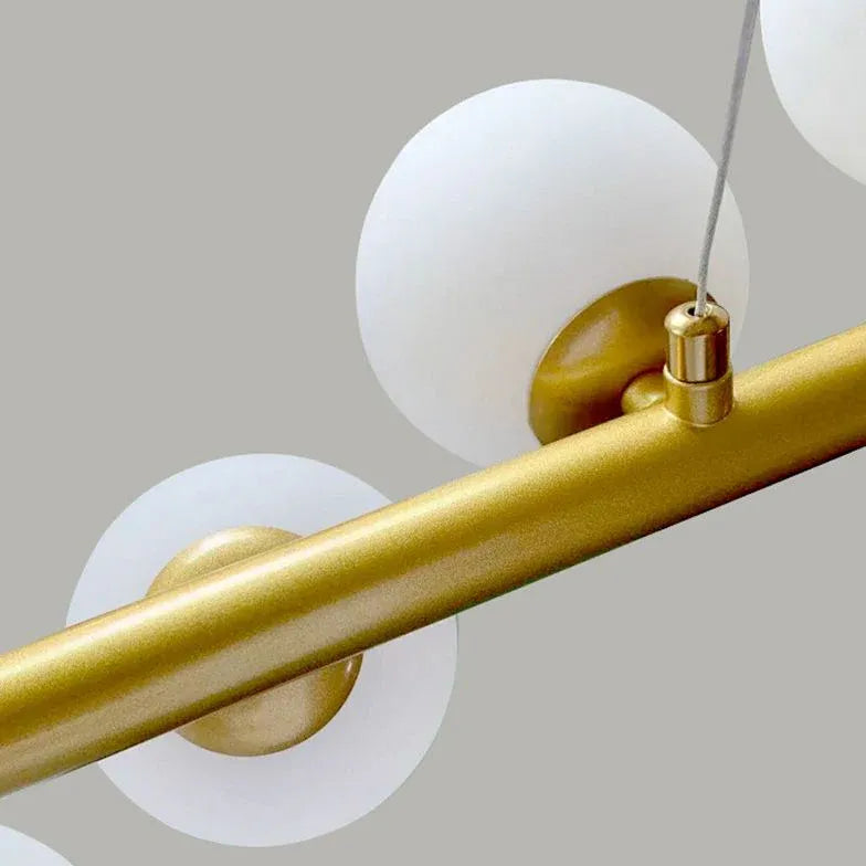 Lampadario a sospensione lineare sfere di vetro - clowasit.com