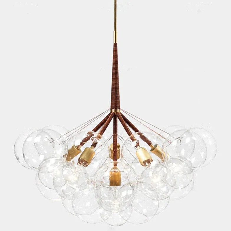 Lampadario a bolle trasparente vetro elegante - clowasit.com